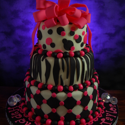 Zebra 17Th Birthday Cake