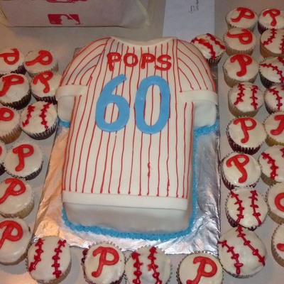 Pop's 60Th Phillies Birthday Cake