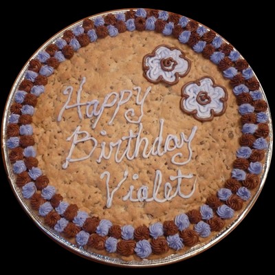 Violets Birthday Cookie Cake