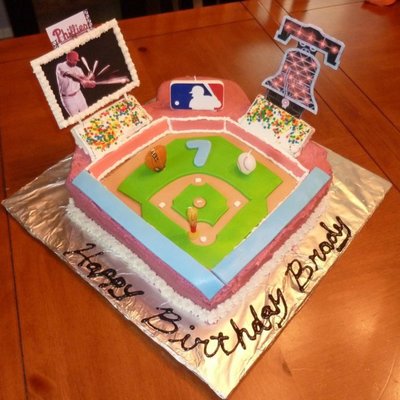 Ryan Howard Home Run Philles Stadium Cake