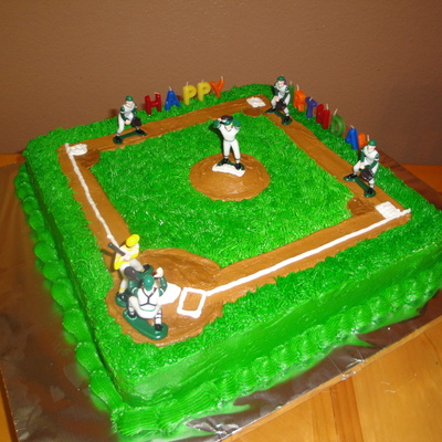 Baseball Diamond Cake