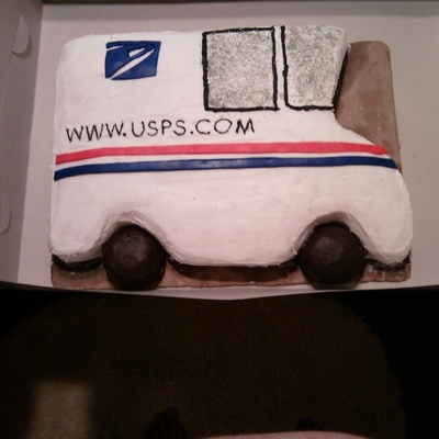 Postal Truck Cake
