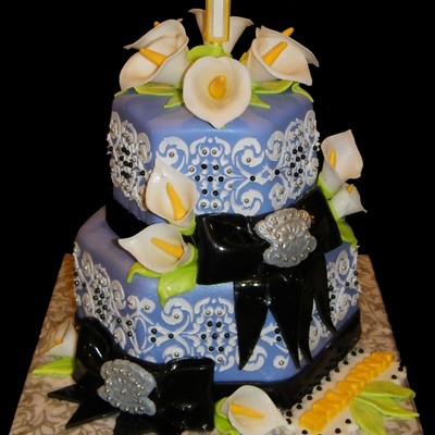 Calla Lilly Confirmation Cake