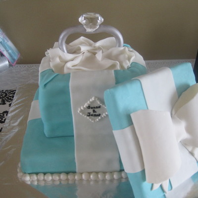 Another View Of The Tiffany Bridal Shower Cake