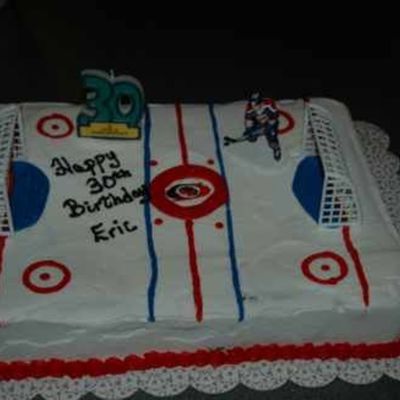 Carolina Hurricane Hockey Cake