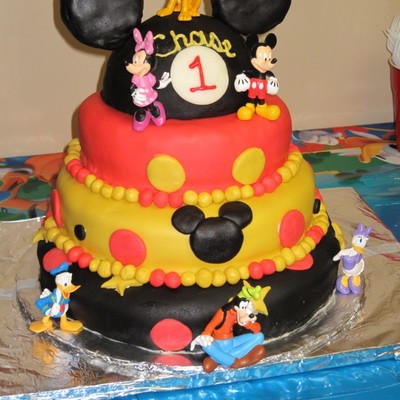 Mickey Mouse Theme Birthday Cake
