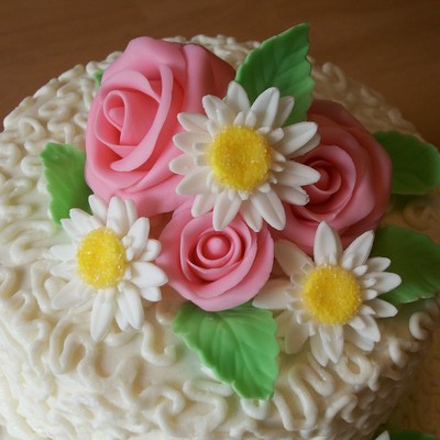 Cornelli Lace Anniversary Cake