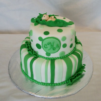 "sweet Pea" Baby Shower Cake