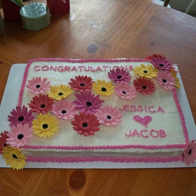 Daisy Bridal Shower Cake