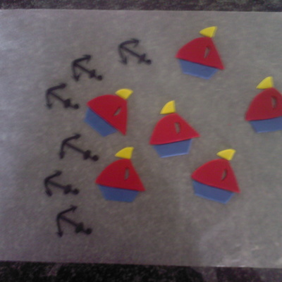 Sailor Theme Cupcake Toppers