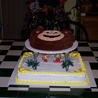 Monkey Birthday Cake
