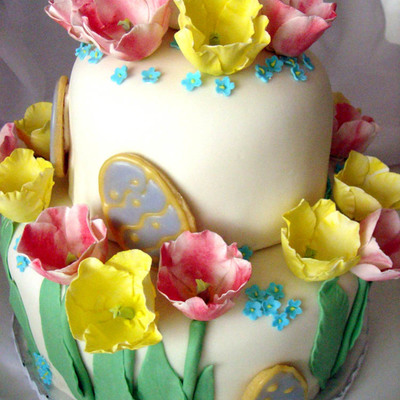 Tulips And Easter Eggs