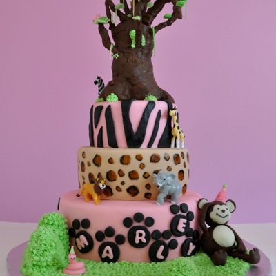 Girly Jungle Cake