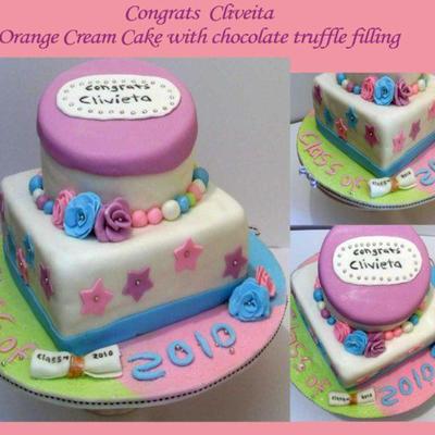 Girlie Graduation Cake