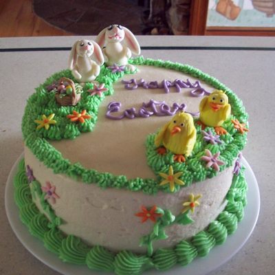 Easter Cake First Fondant Figures