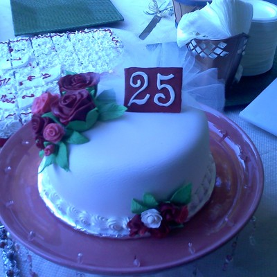 My Parents 25Th Wedding Anniversary Cake