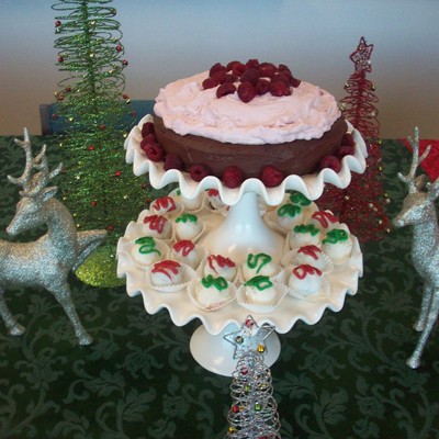 Chocolate Raspberry Torte And Red Velvet Cake Truffles