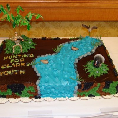 Turkey Hunting Cake With Camo