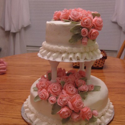 Pink Tiered Roses
