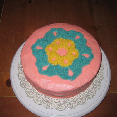 Snowflake/cut-Out Cake