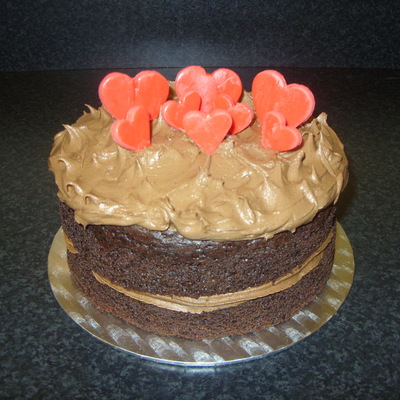 Fudge Cake With Hearts
