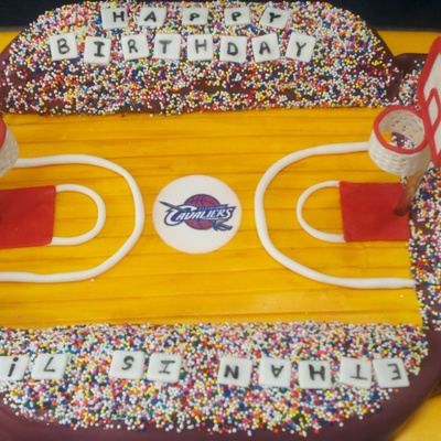 Basketball Court Cake