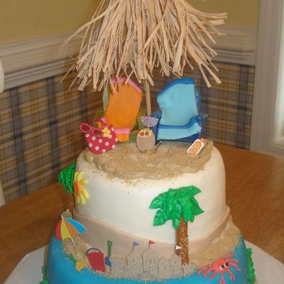 Beach Theme Cake