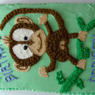 1St Birthday Monkey Cake