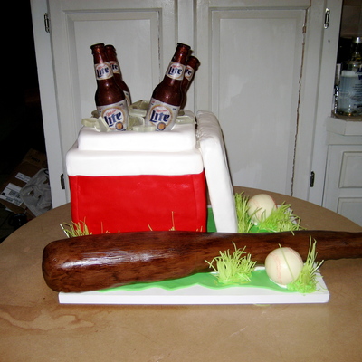 Beer & Baseball Cake