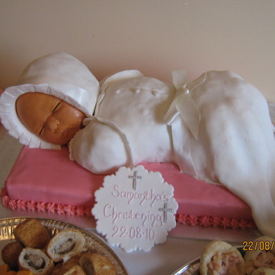 Baby Girls Christening Cake