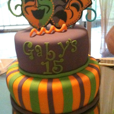 Mardi Gras Cake