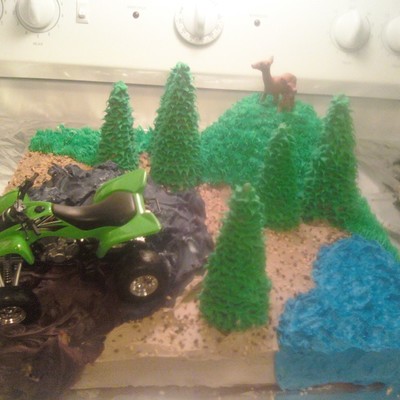 Deer Cake With 4 Wheeler