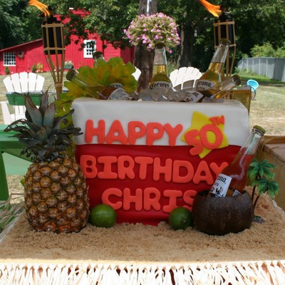 Luau Themed Corona Cooler