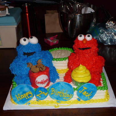 Cookie Monster And Elmo