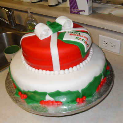 Holiday Themed Birthday Cake