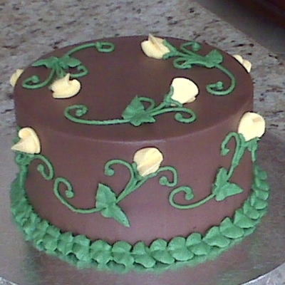 Mom's Yellow Rose Bud Cake
