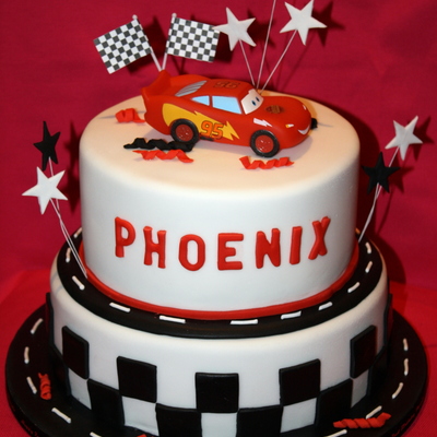 Lightening Mcqueen Cake