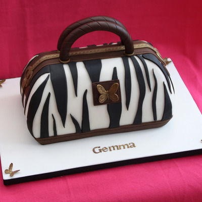 Zebra Print Handbag Cake