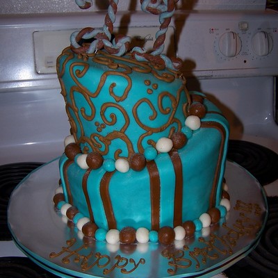 21St Birthday Topsy Turvy Cake