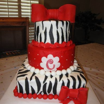 Zebra Birthday Cake