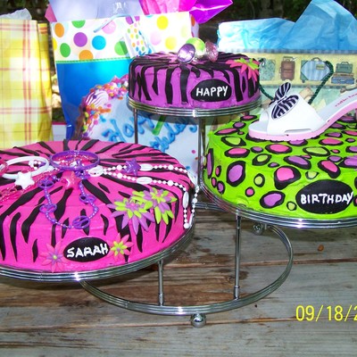 Animal Prints "girly" Birthday Cakes