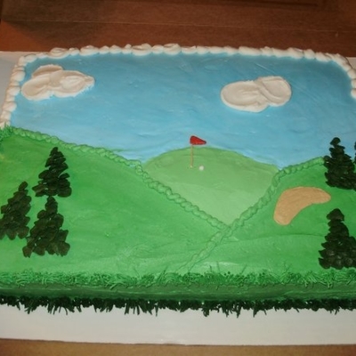 Golf Themed Sheet Cake