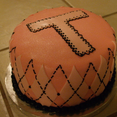 Pink Argyle Cake