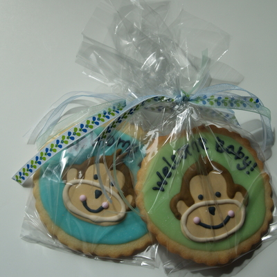 Baby Shower Monkey Cookies