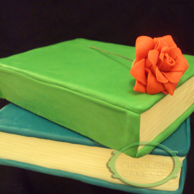 Stacked Books Cake