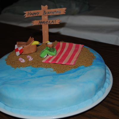 Birthday Beach Cake