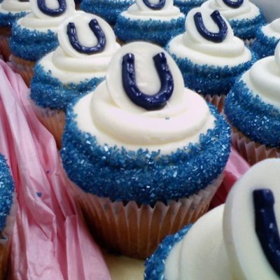 Colts Cupcakes