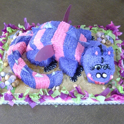 Purple & Pink Dragon Cake
