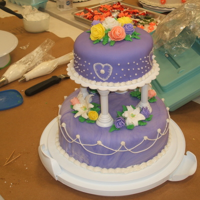 Two-Tiered Fondant Cake