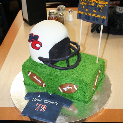 Football Helmet Cake For My Cousin